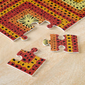 おばあちゃんの正方形のパターン ジグソーパズル (側面)