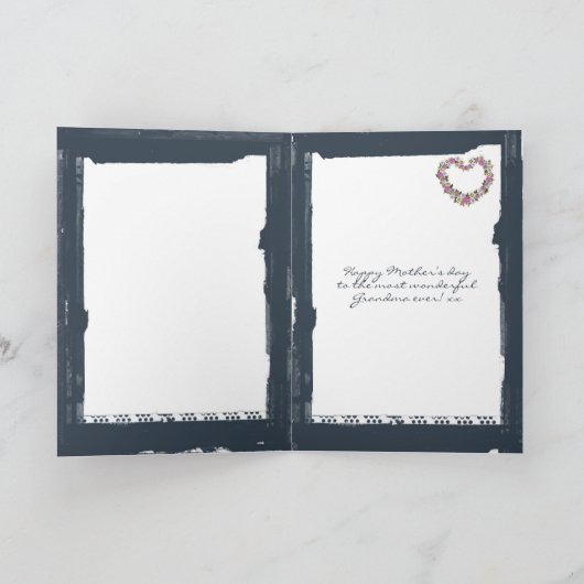 おばあちゃんの母のデイカードトレンディーとモダン カード (内部)