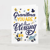 おばあちゃんの母の日あなた賛美は植物学だ シーズンカード (正面)