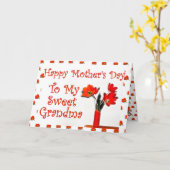 おばあちゃんの母の日にチューリップ カード (黄色い花)