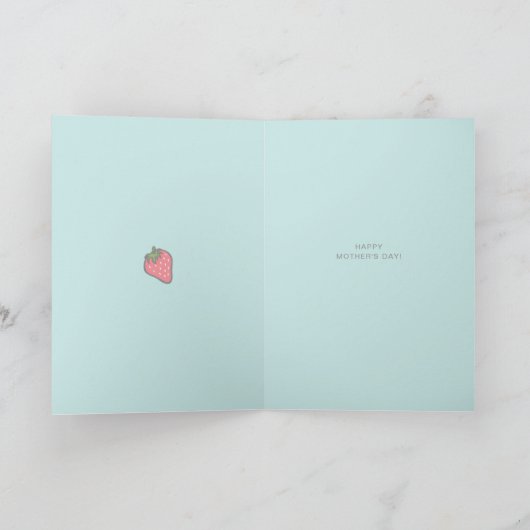 おばあちゃんの母の日のカスタムハートワッフル カード (内部)