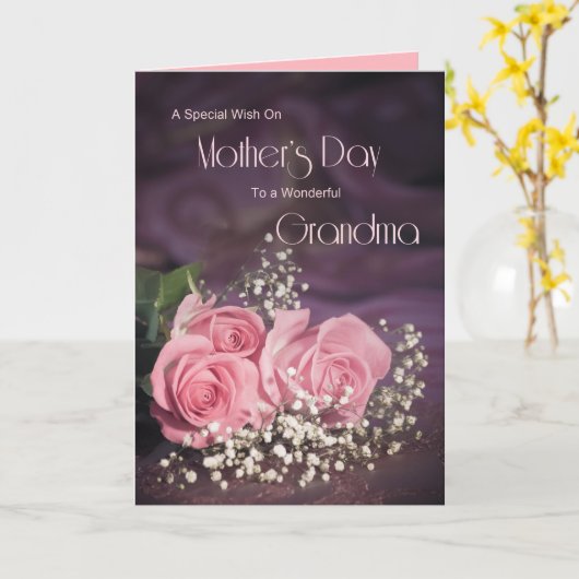 おばあちゃんの母の日のカードバラ カード (黄色い花)