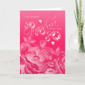 おばあちゃんの母の日のカード花と蝶 カード (正面)