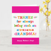 おばあちゃんの母の日のカード カード (黄色い花)