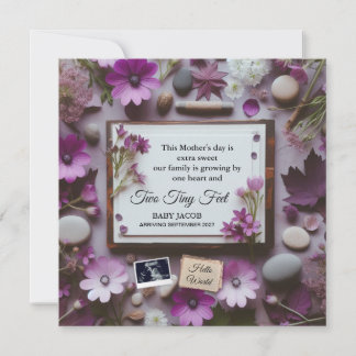 おばあちゃんの母の日の妊娠告知 案内状