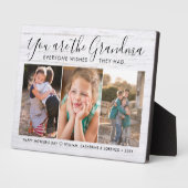 おばあちゃんの母の日の孫フォトコラージュ フォトプラーク (側面)