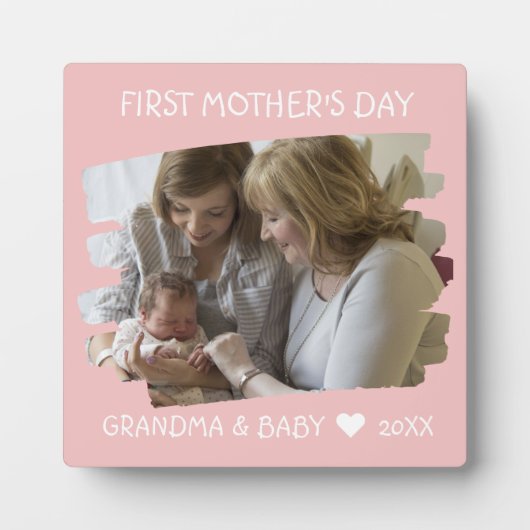 おばあちゃんの母の日グランドキッドピンクの写真 フォトプラーク (正面)