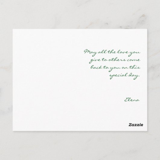 おばあちゃんの母の日パターン野草 ポストカード (裏面)