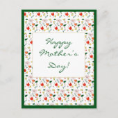 おばあちゃんの母の日パターン野草 ポストカード (正面)