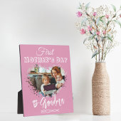 おばあちゃんの母の日ピンクハート フォトプラーク