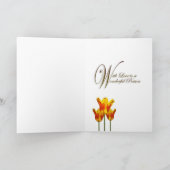 おばあちゃんの母の日、チューリップ太陽の光がいっぱい カード (内部)