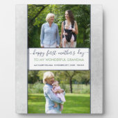 おばあちゃんの母の日 – 2枚の写真パーソナライズされた フォトプラーク (正面)