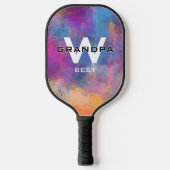 おばあちゃんの泡パドル抽象芸術アートモノグラーム ピックルボールラケット (正面)