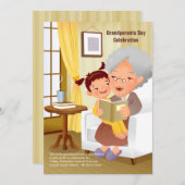 おばあちゃんの物語祖父母の日の招待状 招待状 (正面/裏面)