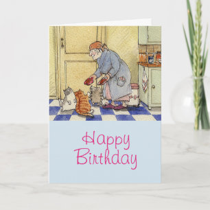 おばあちゃんの猫誕生日 カード