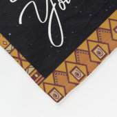 おばあちゃんの獅子好きの孫娘に フリースブランケット (角)