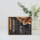 おばあちゃんの獅子好きの孫娘に 案内ポストカード (スタンド正面)