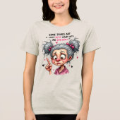 おばあちゃんの生意気な目つき トライブレンドＴシャツ (正面)