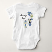 おばあちゃんの男の子ベビーシャツ ベビーボディスーツ (裏面)