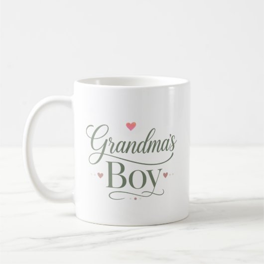 おばあちゃんの男の子 甘い家族の贈り物 コーヒーマグカップ (左)