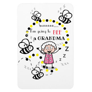 おばあちゃんの白い背景 マグネット