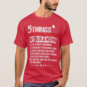 おばあちゃんの知っておくべき5つおもしろいもの Tシャツ