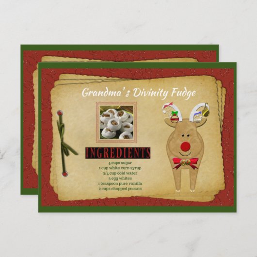おばあちゃんの神性ファッジレシピカード ポストカード (正面/裏面)