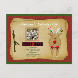 おばあちゃんの神性ファッジレシピカード ポストカード