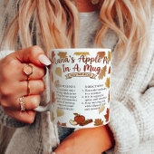 おばあちゃんの秋のアップルパイのレシピ コーヒーマグカップ