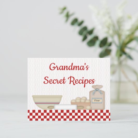 おばあちゃんの秘密レシピレシピカード ポストカード (スタンド正面)