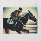 おばあちゃんの競走馬ヴィンテージグリッチ ポストカード (正面)