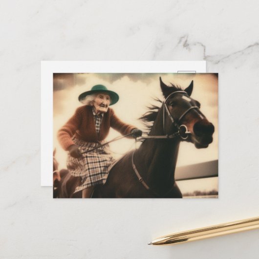 おばあちゃんの競走馬 ポストカード (正面/裏面インサイチュ)