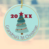 おばあちゃんの第1回クリスマスフォトオーナメント セラミックオーナメント