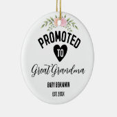 おばあちゃんの素晴らしベビー名にパーソナライズされた昇格 セラミックオーナメント (右)