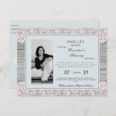 おばあちゃんの素朴子供部屋バーチャル孫シャワー インビテーションポストカード (正面/裏面)