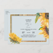 おばあちゃんの素朴子供部屋ベイビーシャワーブルー インビテーションポストカード (正面/裏面)