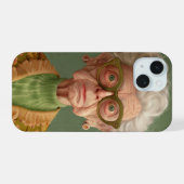 おばあちゃんの肖像画 iPhone 15ケース (裏面横)