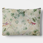 おばあちゃんの色あせた古い壁紙 アクセサリーポーチ (正面)