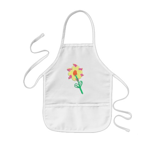 おばあちゃんの花 子供用エプロン (正面)