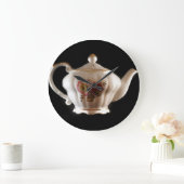 おばあちゃんの茶ポット ラージ壁時計 (ホーム)