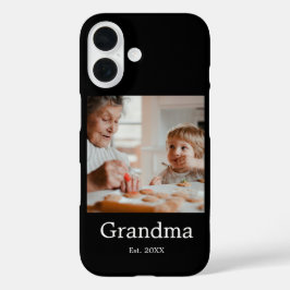 おばあちゃんの記念日 ブラック フォトギフト iPhone 16ケース