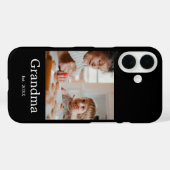 おばあちゃんの記念日 ブラック フォトギフト Case-Mate iPhoneケース (裏面 (横))
