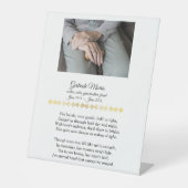 おばあちゃんの記念詩と写真卓上サイン 台座サイン (正面)