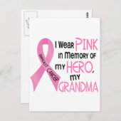 おばあちゃんの記憶にピンクの乳がん1 ポストカード (正面/裏面)
