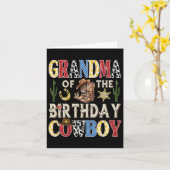 おばあちゃんの誕生日カウボーイロデオウェスタン カード (黄色い花)