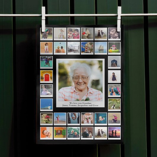 おばあちゃんの誕生日家族写真 ポスター