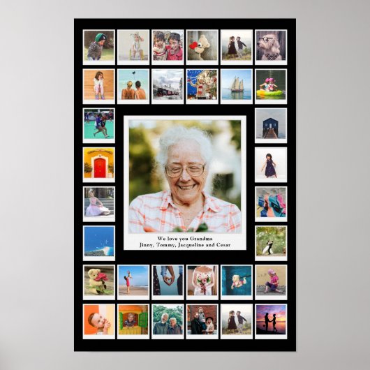 おばあちゃんの誕生日家族写真 ポスター (正面)