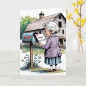 おばあちゃんの誕生日 カード (黄色い花)