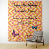 おばあちゃんの誕生日 シャルコパターン バタフライ タペストリー (インサイチュ)