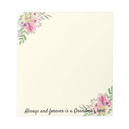 おばあちゃんの贈り物メモ帳あなたのテキストおばあちゃん ノートパッド (正面)